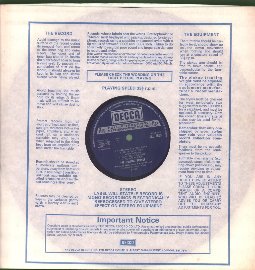 Rolling Stones - Beggars Banquet - Lp