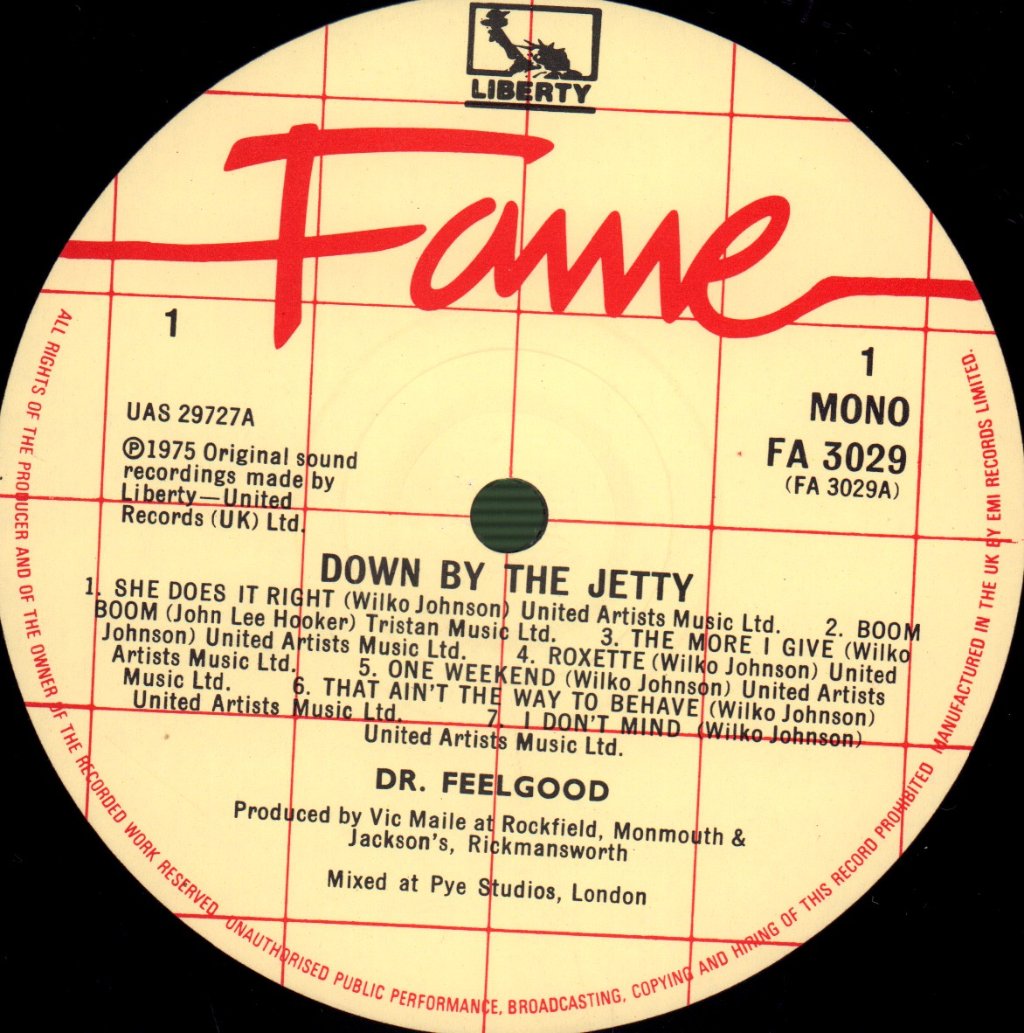 Dr Feelgood - Down By The Jetty - Lp