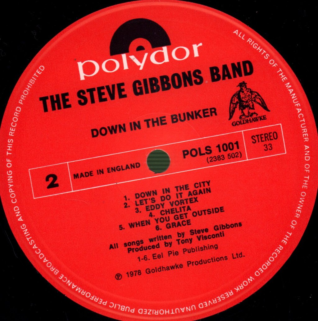 Steve Gibbons Band - Down In The Bunker - Lp