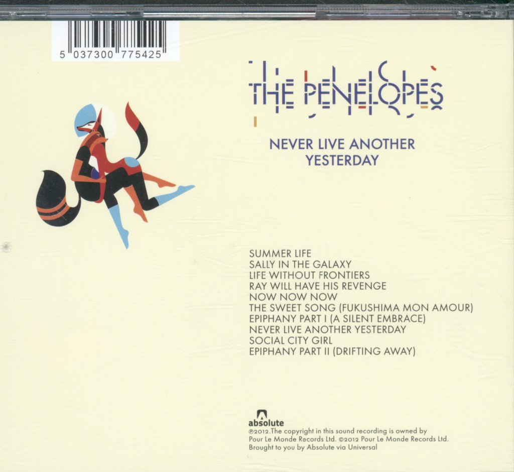 Penelopes - Never Live Another Yesterday - Cd