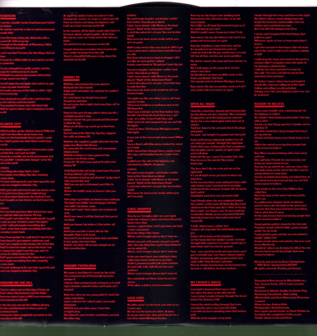 Bruce Springsteen - Nebraska - Lp