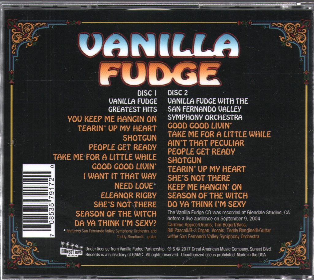 Vanilla Fudge - Then And Now - Double Cd