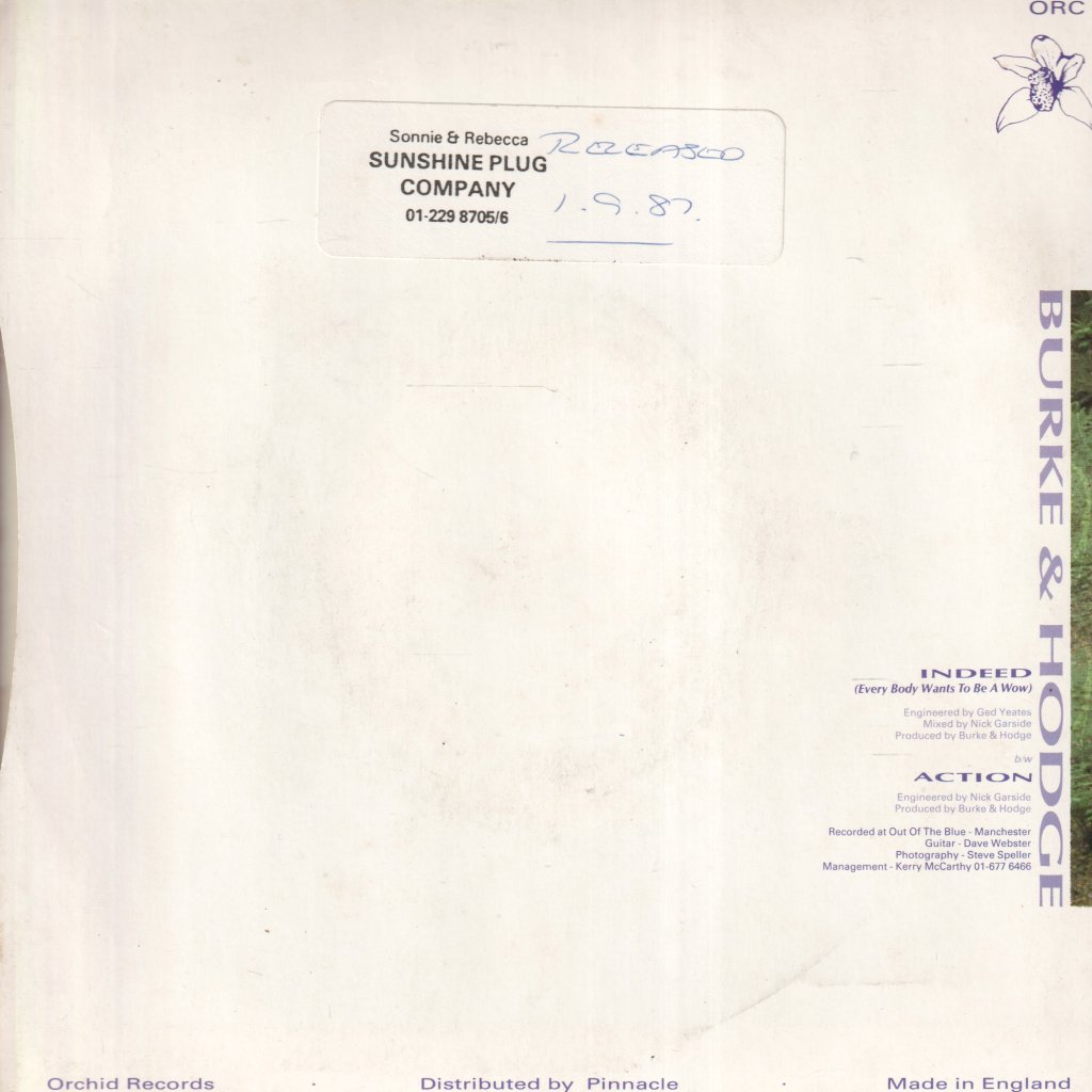 Burke And Hodge - Indeed - 7 Inch