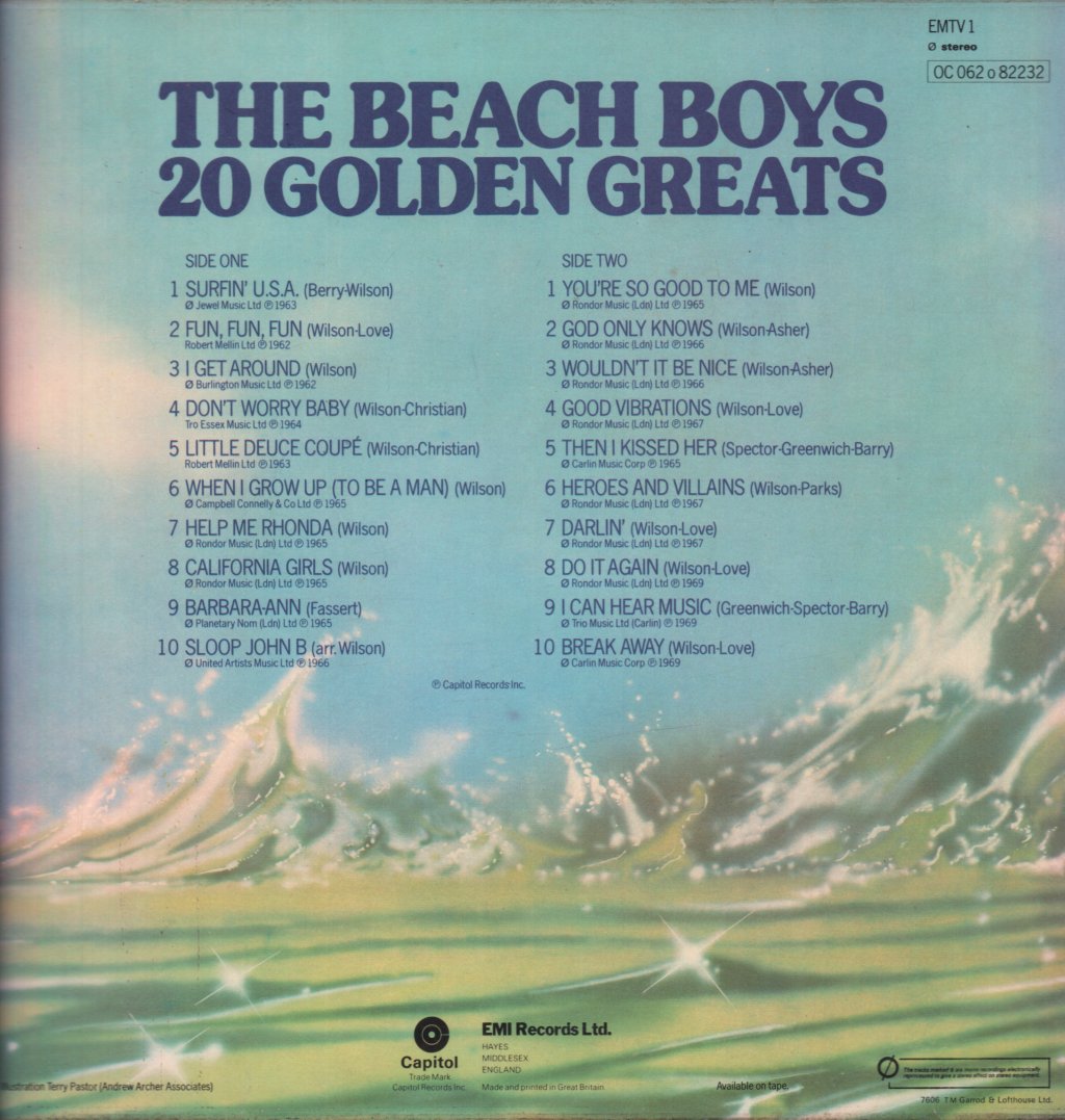 Beach Boys - 20 Golden Greats - Lp