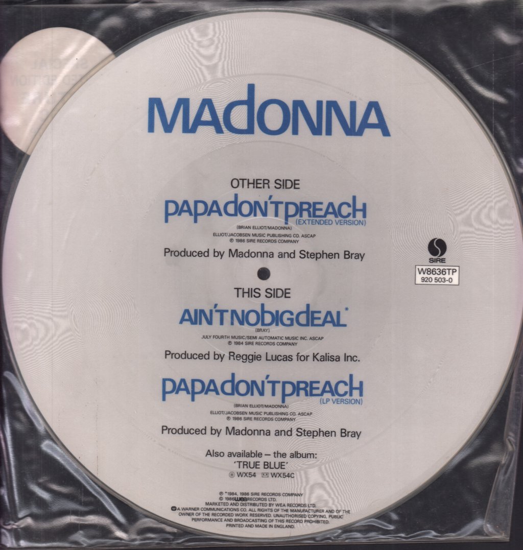 Madonna - Papa Don't Preach - 12 Inch