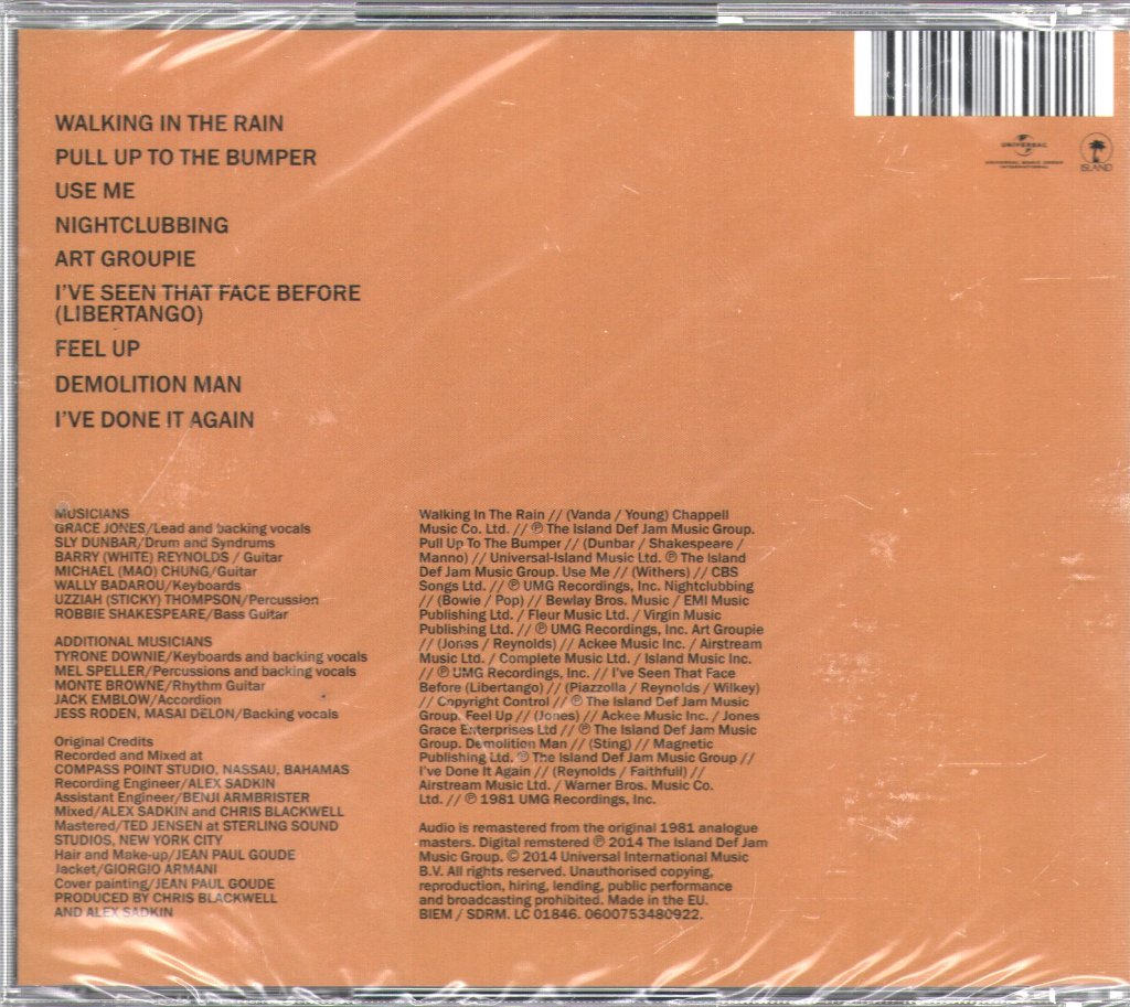 Grace Jones - Nightclubbing - Cd