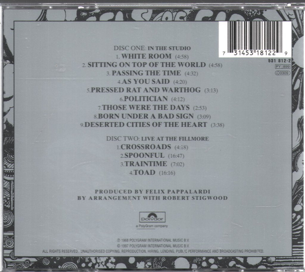 Cream - Wheels Of Fire - Double Cd