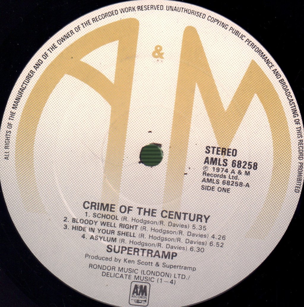 Supertramp - Crime Of The Century - Lp