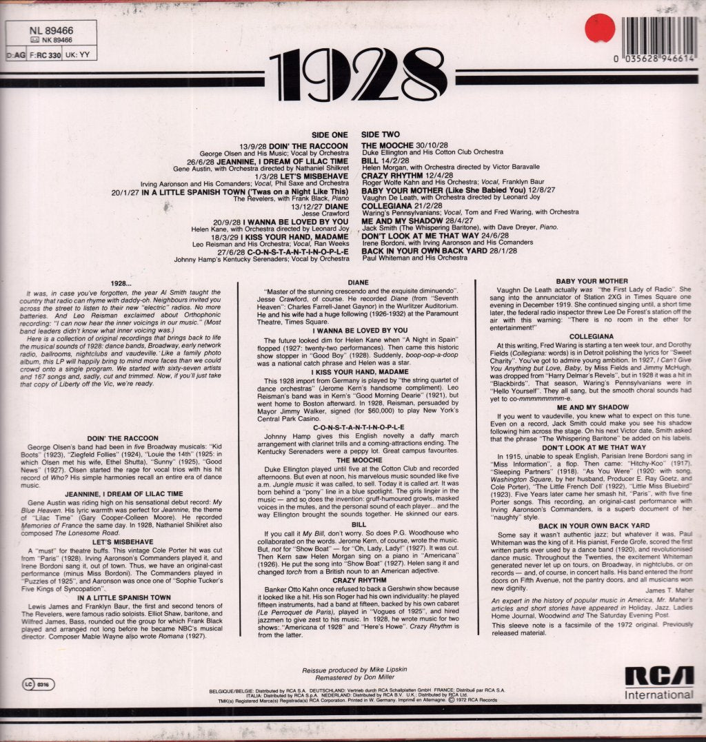 Various Artists - Classic Recordings From 1928 - Lp