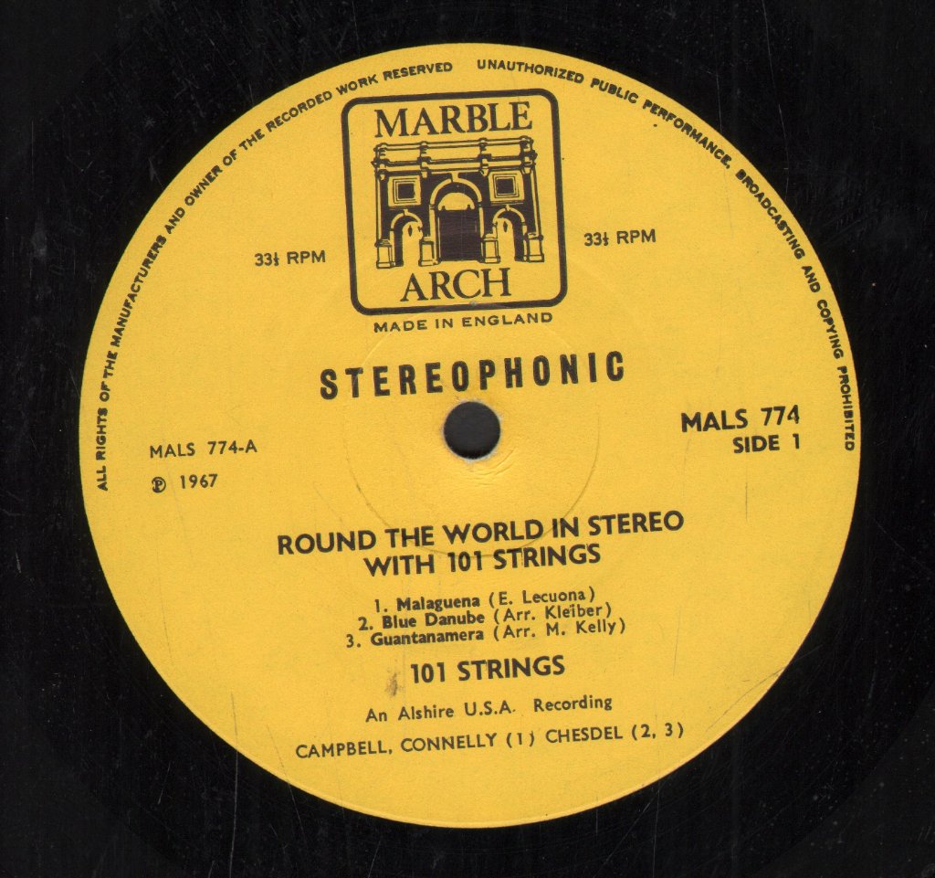 101 Strings - Round The World In Stereo With 101 Strings - Lp