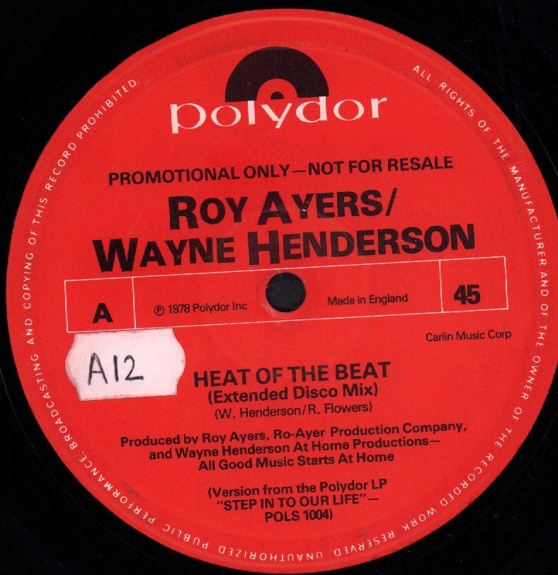 Roy Ayers And Wayne Henderson - Heat Of The Beat - 12 Inch