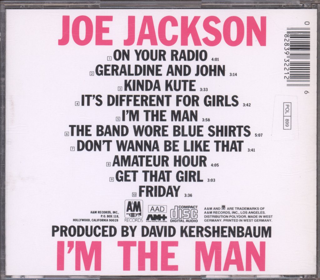 Joe Jackson - I'm The Man - Cd