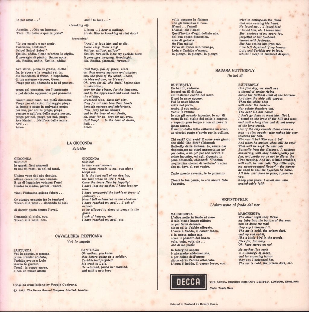 Regine Crespin - Italian Operatic Arias - Lp