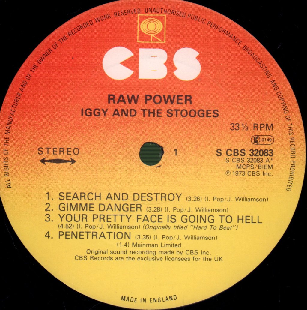 Iggy Pop And The Stooges - Raw Power - Lp