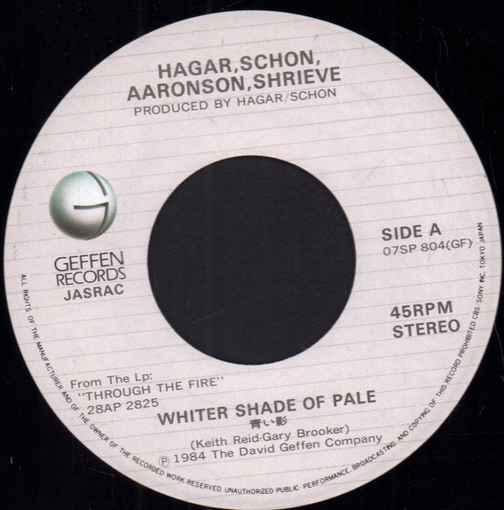 Hagar Schon Aaronson Shrieve - Whiter Shade Of Pale - 7 Inch