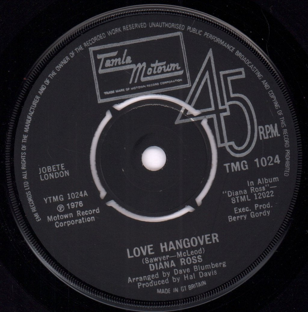 Diana Ross - Love Hangover - 7 Inch