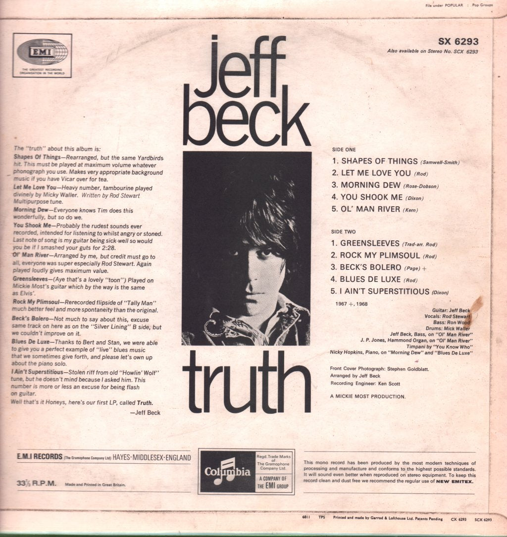 Jeff Beck - Truth - Lp