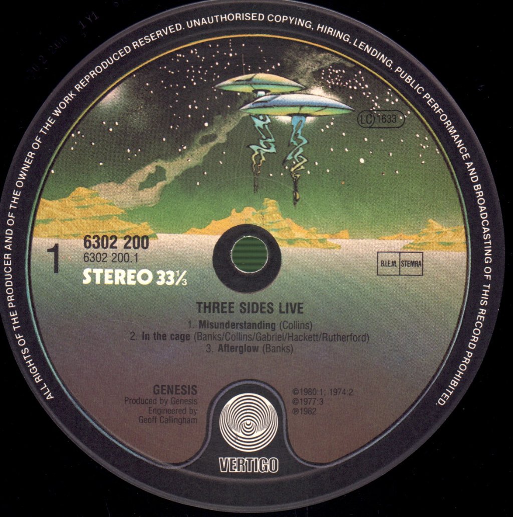 Genesis - Three Sides Live - Double Lp