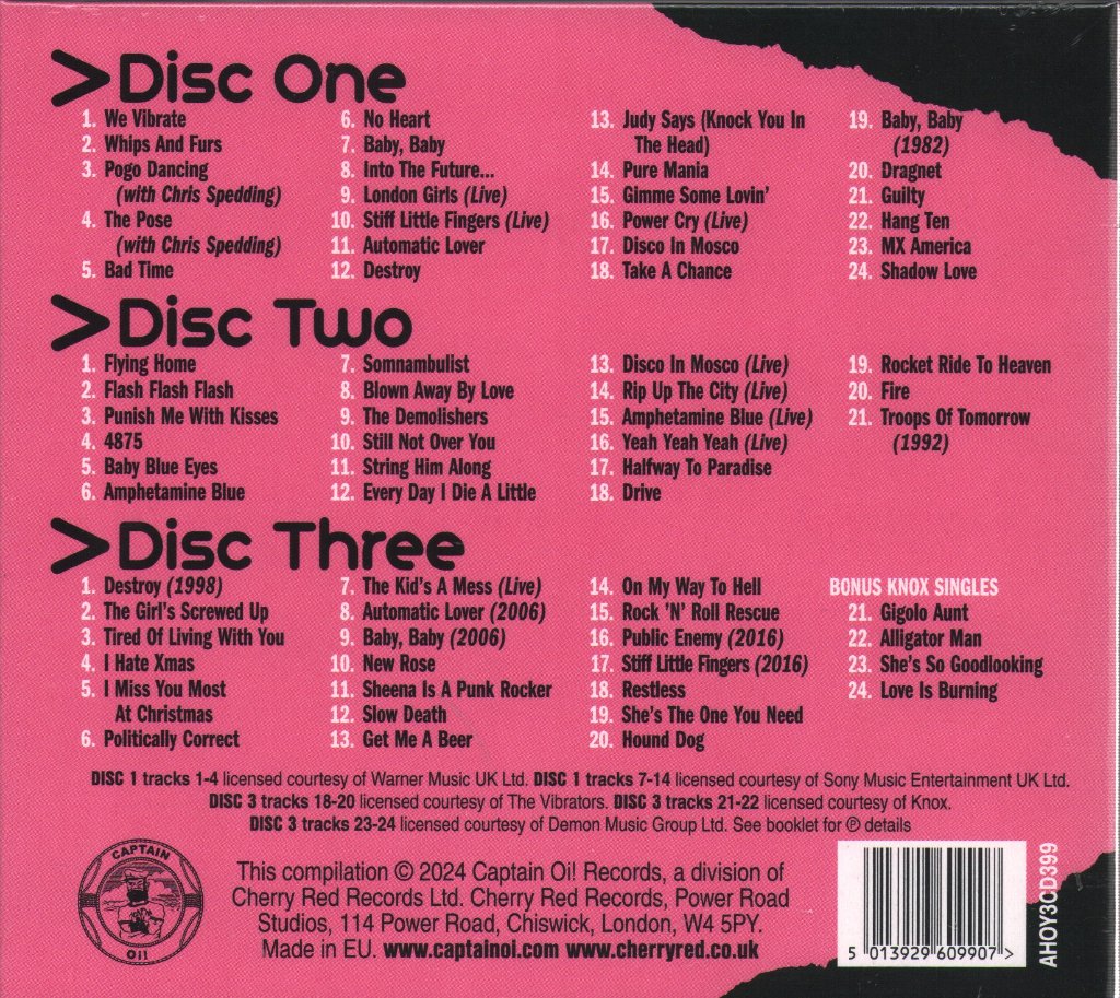 Vibrators - Singles 1976-2017 - Triple Cd