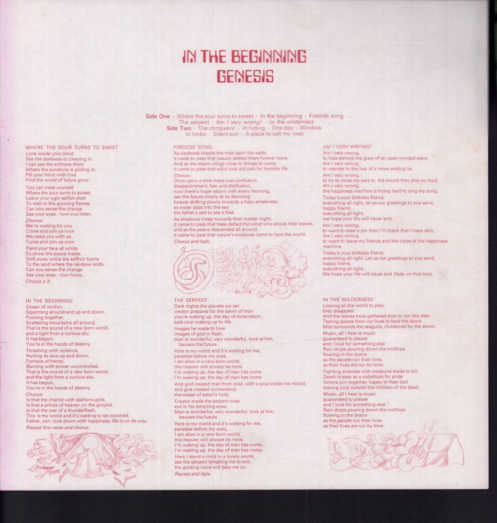 Genesis - In The Beginning - Lp
