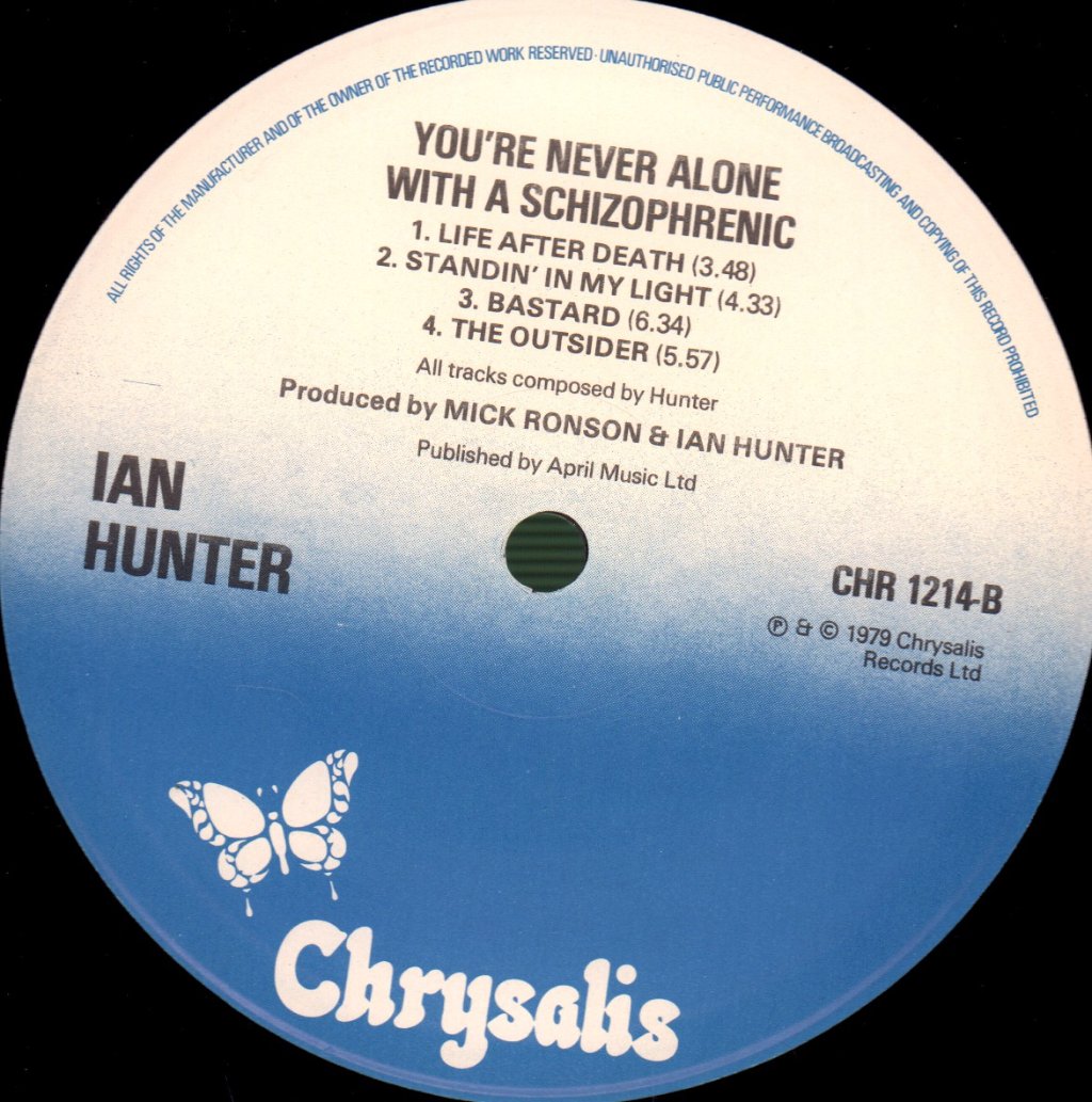 Ian Hunter - You're Never Alone With A Schizophrenic - Lp