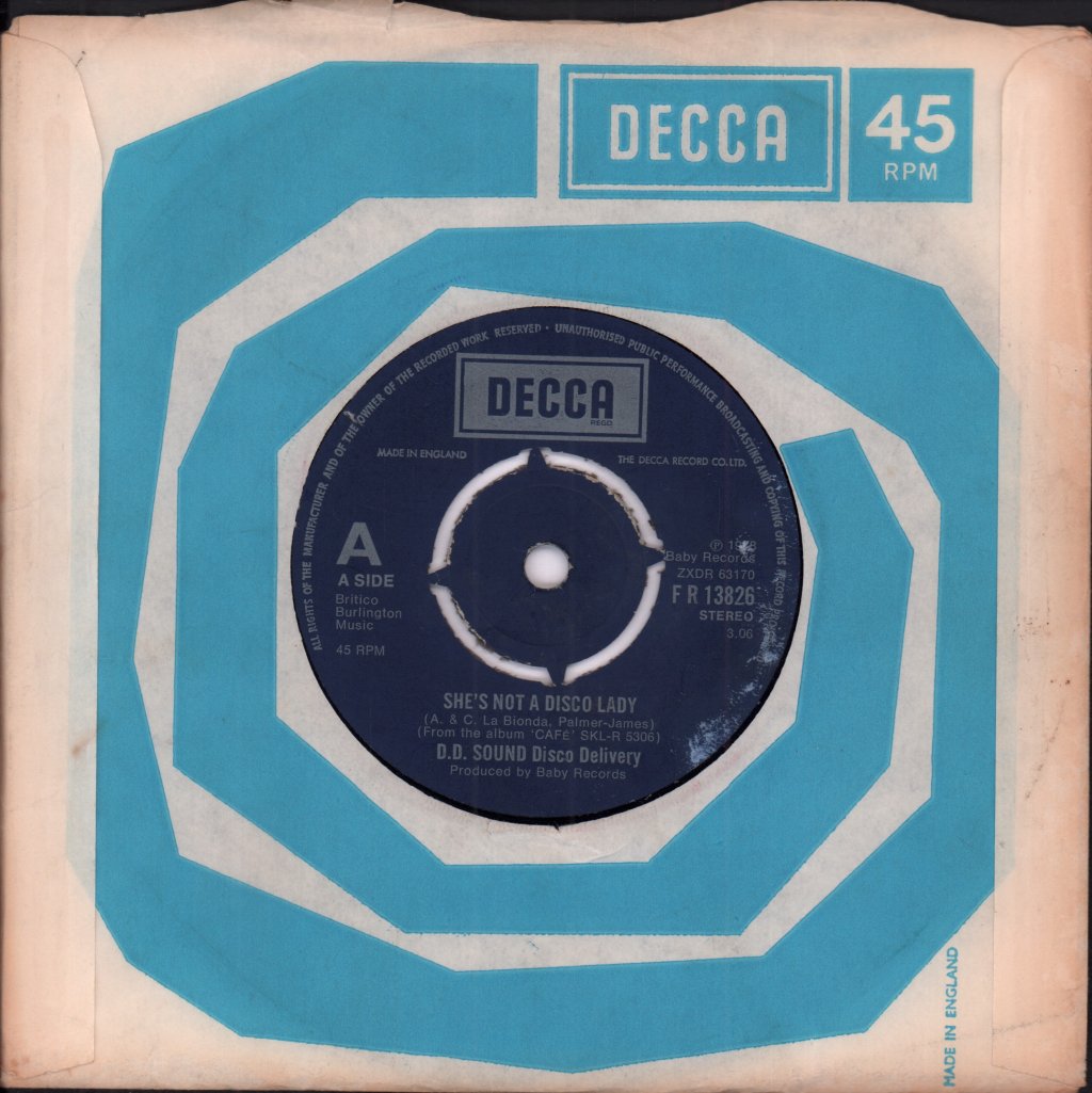 D.D. Sound - She's Not A Disco Lady - 7 Inch
