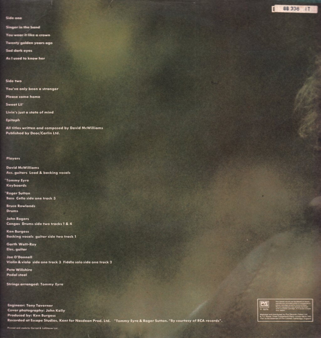 David Mcwilliams - Livin's Just A State Of Mind - Lp