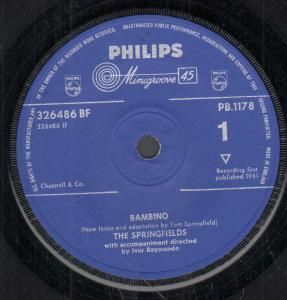 Springfields (60'S Group) - Bambino - 7 Inch