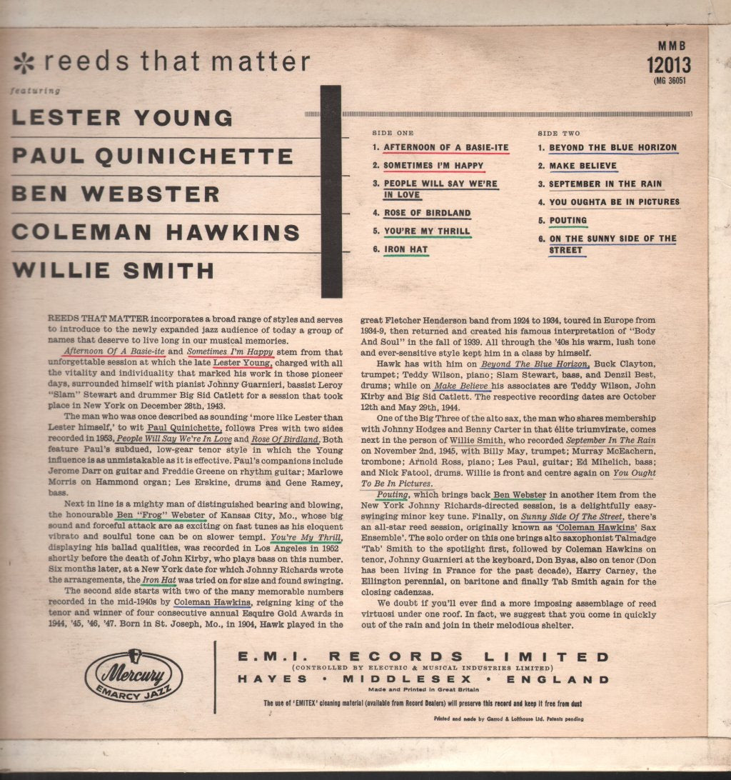 Various Artists - Reeds That Matter - Lp