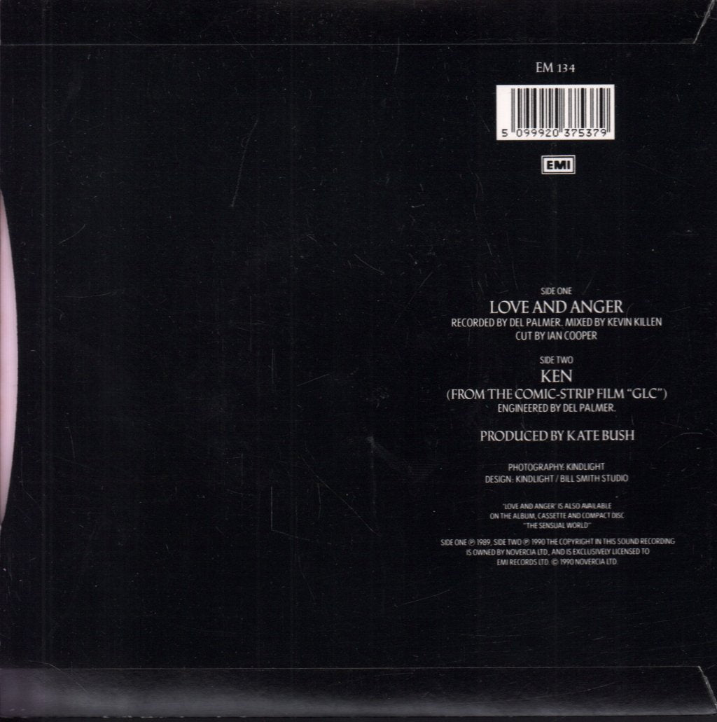 Kate Bush - Love And Anger - 7 Inch