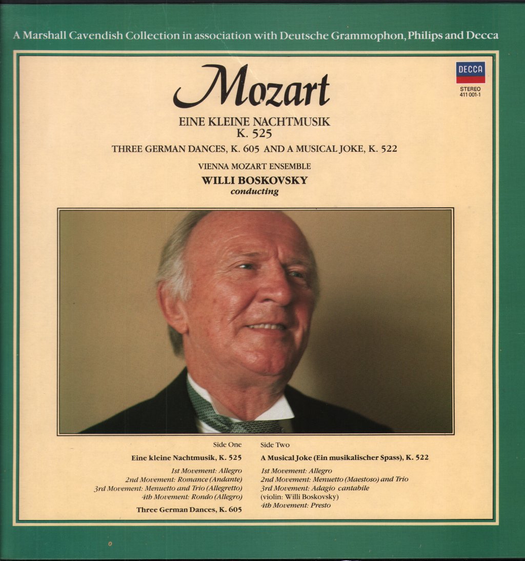 Willi Boskovsky / Vienna Mozart Ensemble - Mozart - Eine Kleine Nachtmusik, K.525 - Lp