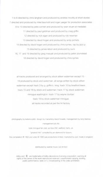 Kylie Minogue - Greatest Video Hits - Video