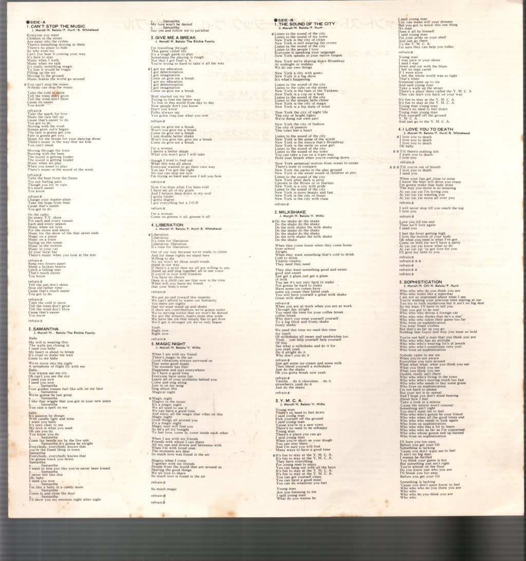 Village People - Can't Stop The Music - The Original Soundtrack Album - Lp