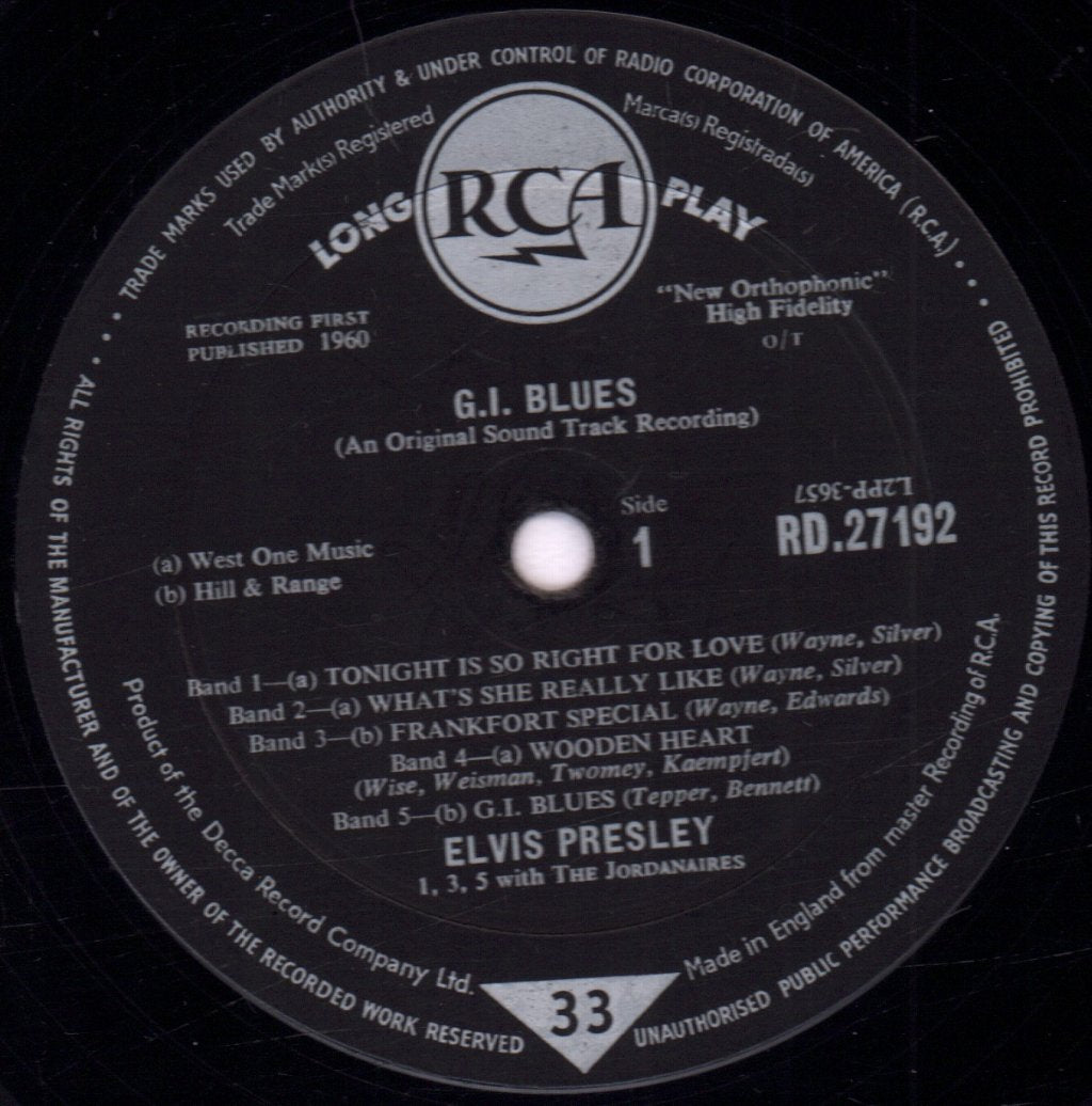 Elvis Presley - Gi Blues - Lp