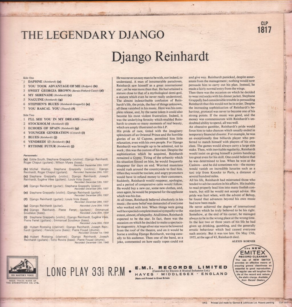 Django Reinhardt - Legendary Django - Lp