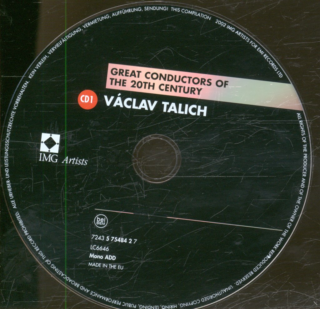 Václav Talich - Great Conductors Of The 20th Century - Double Cd