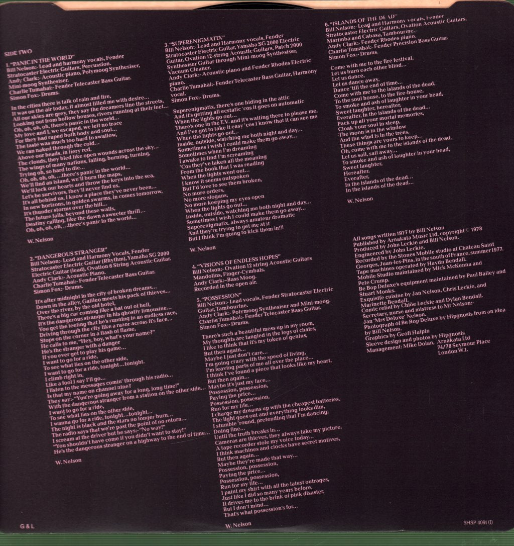 Be Bop Deluxe - Drastic Plastic - Lp