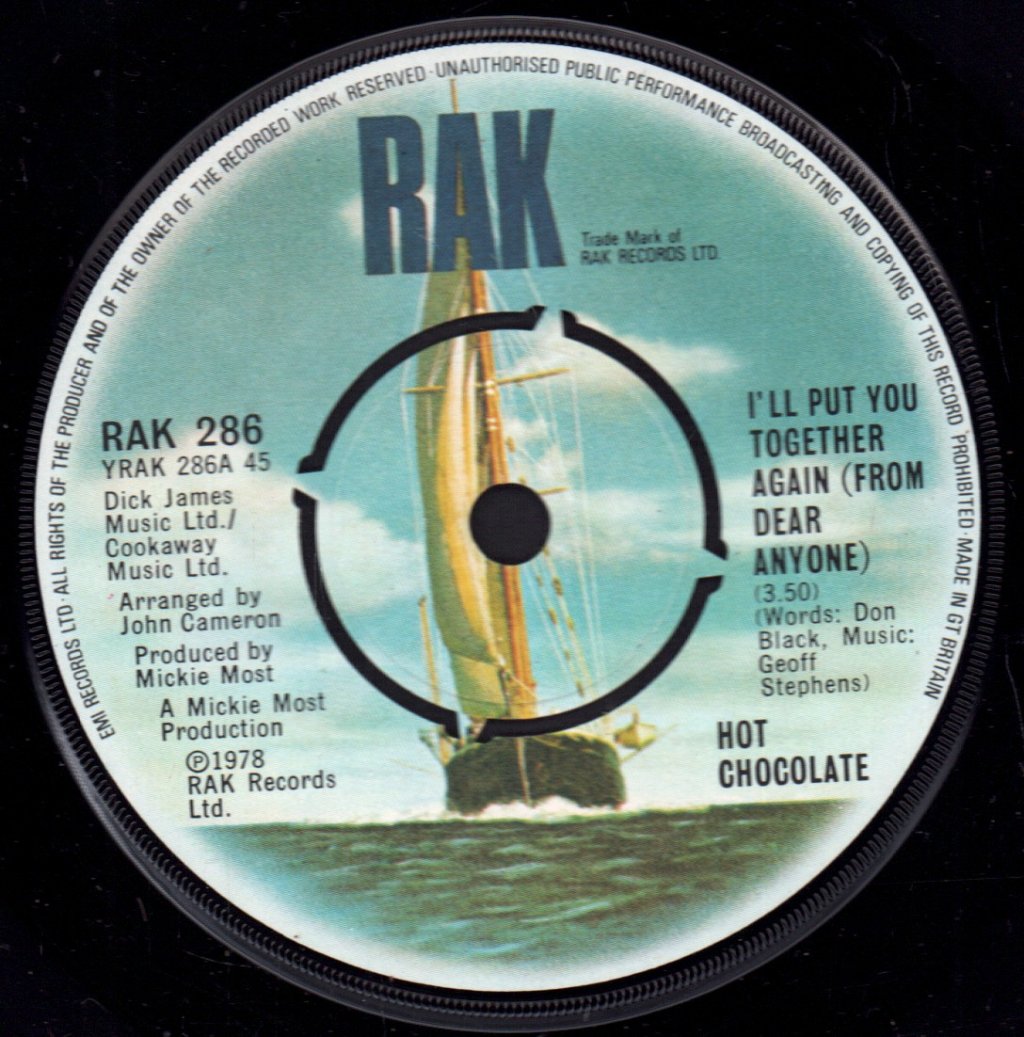 Hot Chocolate - I'll Put You Together Again - 7 Inch