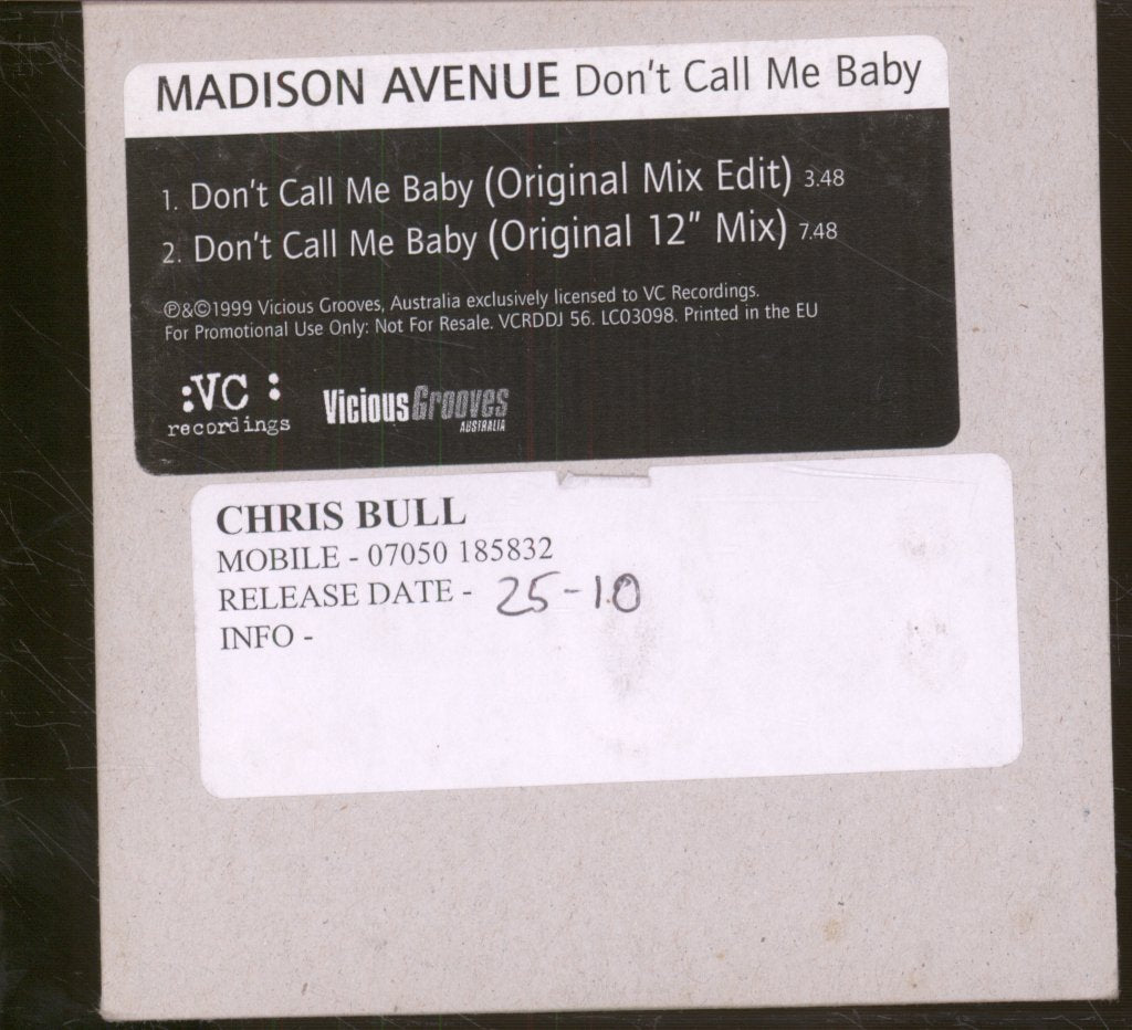 Madison Avenue - Don't Call Me Baby - Cd
