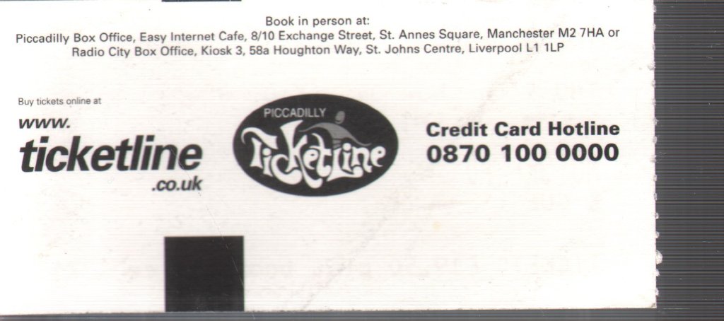 Motorhead - Octagon Sheffield 11th November 2004 - Ticket