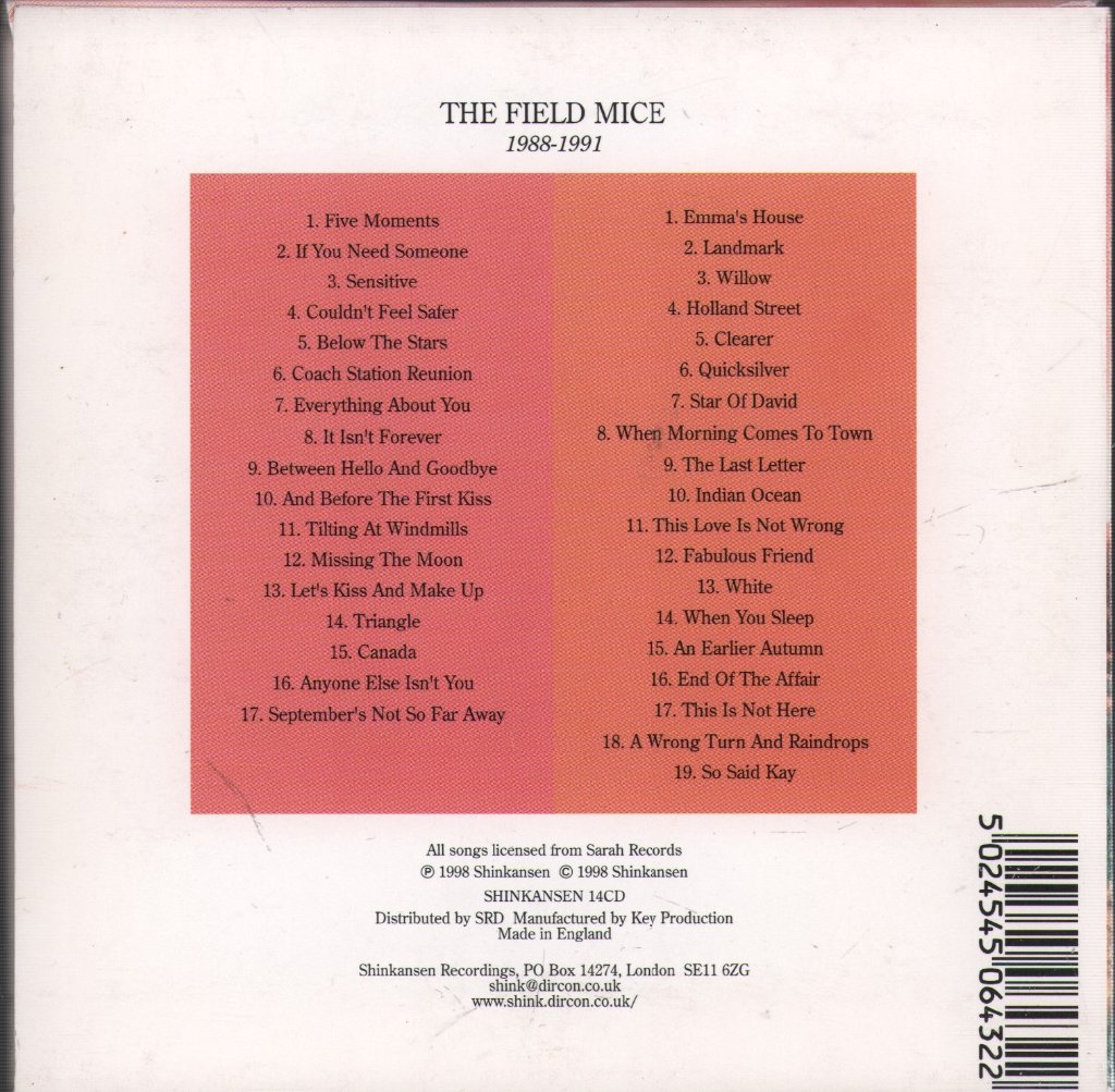 Field Mice - Where'd You Learn To Kiss That Way? - Double Cd