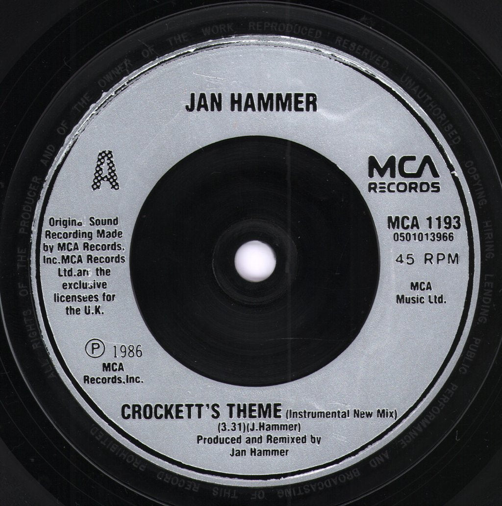 Jan Hammer - Crockett's Theme - 7 Inch