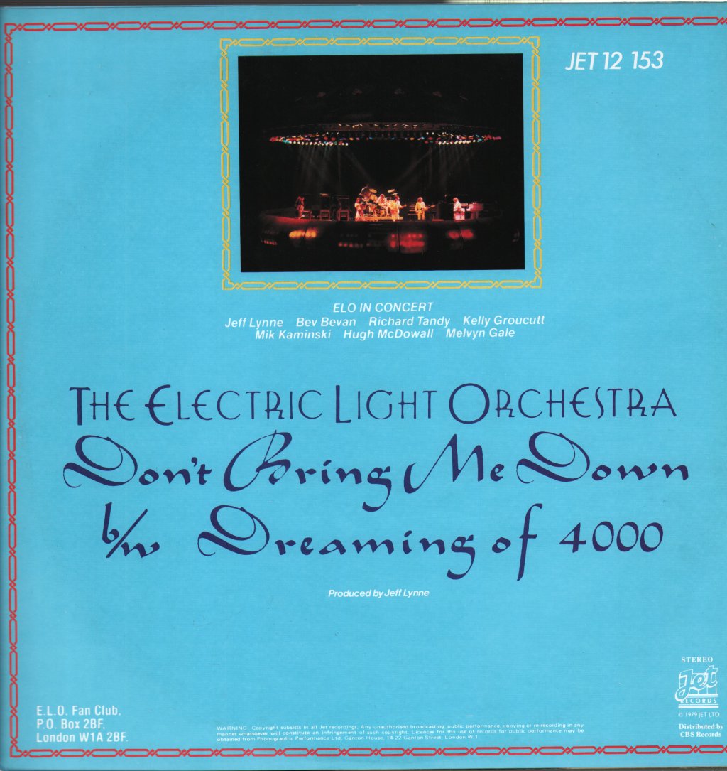 Electric Light Orchestra - Don't Bring Me Down - 12 Inch