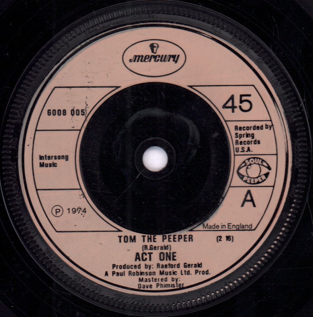 Act One - Tom The Peeper - 7 Inch