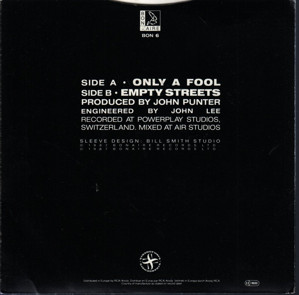 Strangeways (Rock/Metal Group) - Only A Fool - 7 Inch