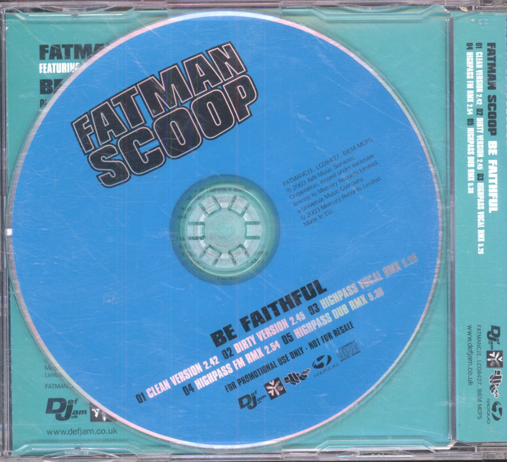 Fatman Scoop - Be Faithful - Cd