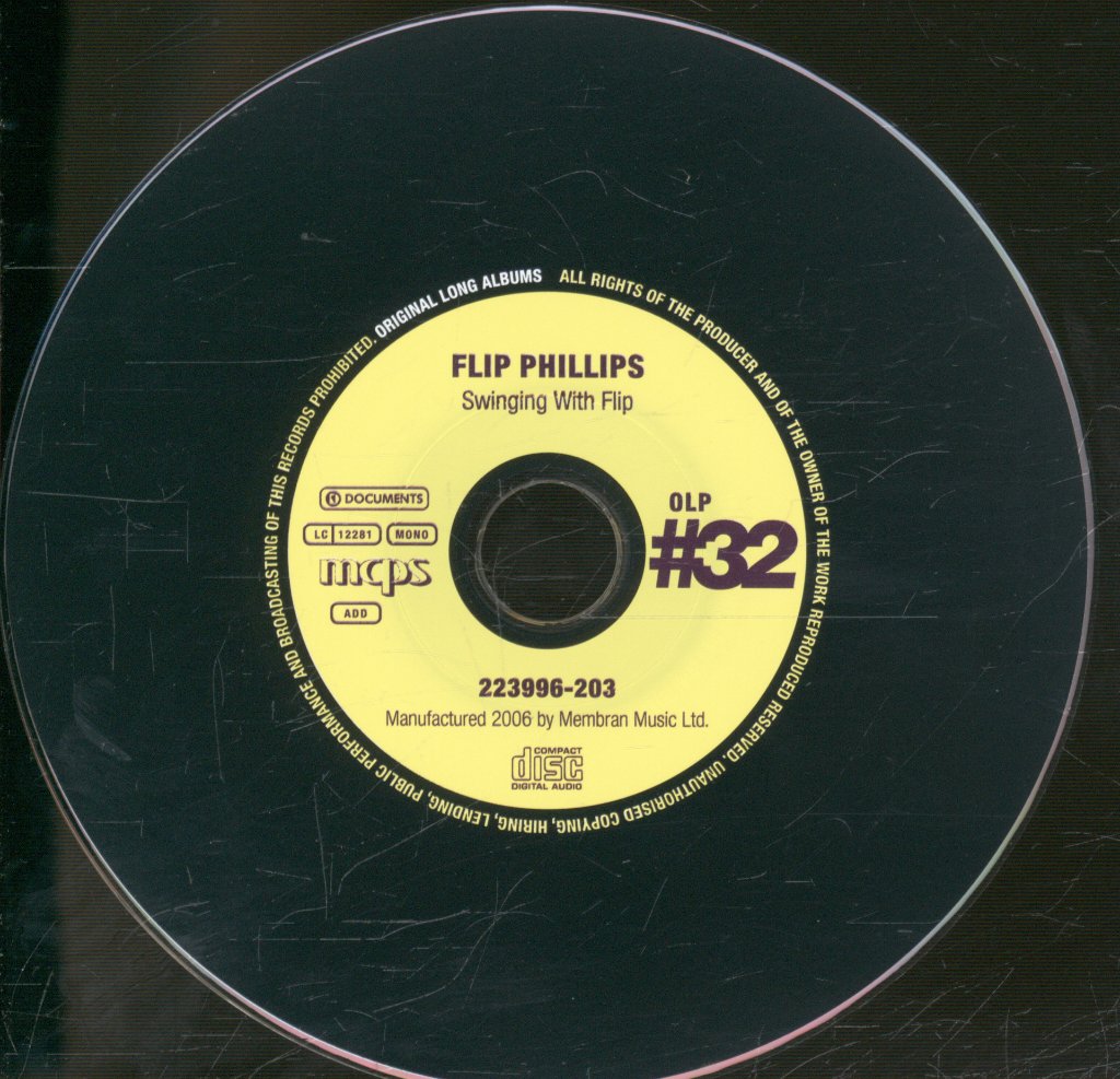 Flip Phillips And His Orchestra - Swinging With Flip - Cd