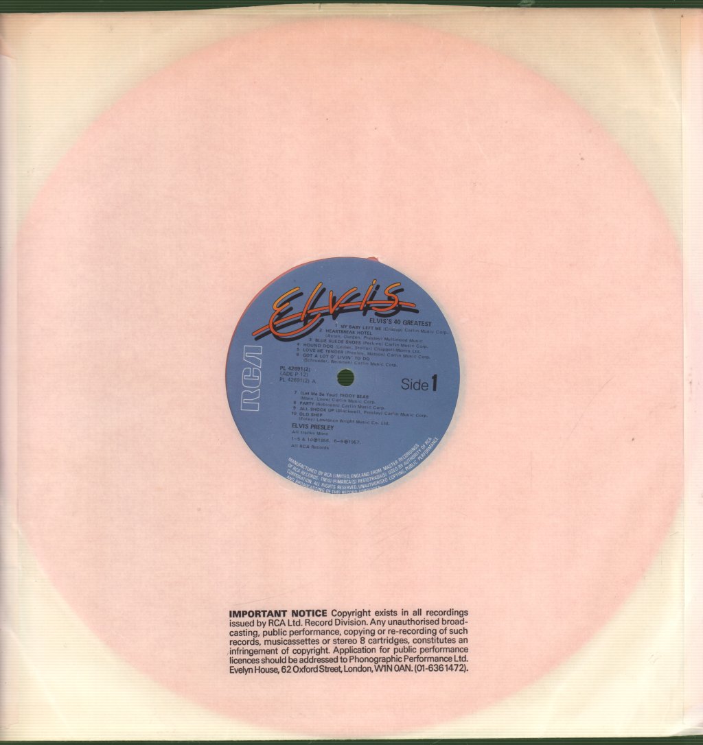 Elvis Presley - 40 Greatest - Double Lp