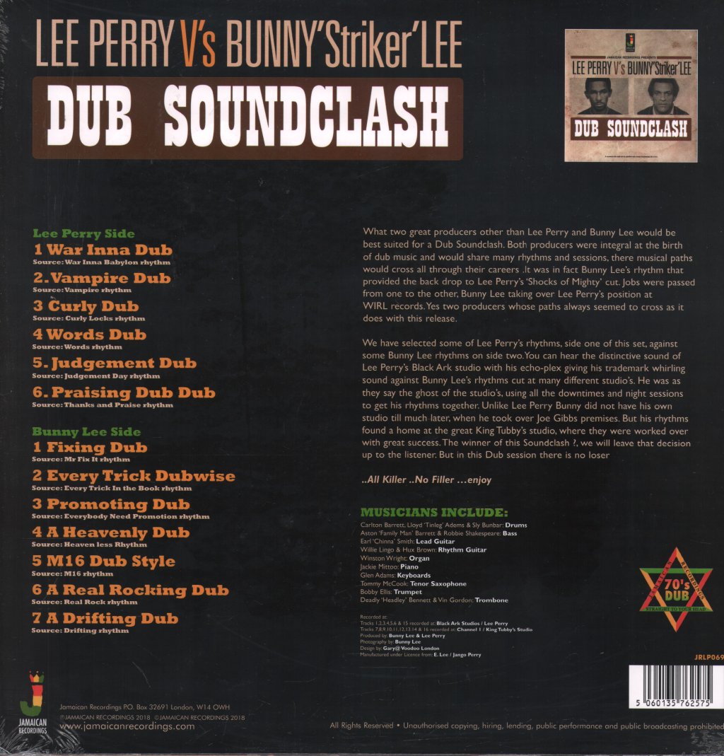 Lee Perry Vs. Bunny 'Striker' Lee - Dub Soundclash - Lp