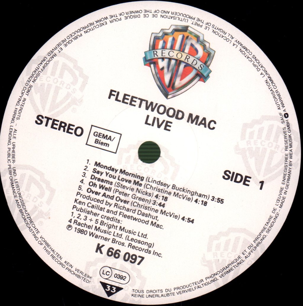 Fleetwood Mac - Live - Double Lp
